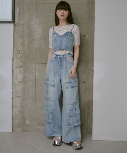 RAY CASSIN（レイカズン）の「５分袖レースT（その他トップス・レディース・ブラック/スカイブルー/ホワイト・FREE）」の7枚目の写真