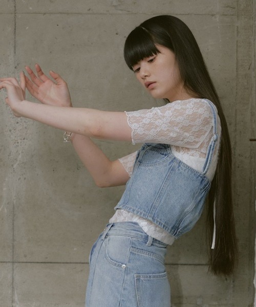 RAY CASSIN（レイカズン）の「５分袖レースT（その他トップス・レディース・ブラック/スカイブルー/ホワイト・FREE）」の5枚目の写真