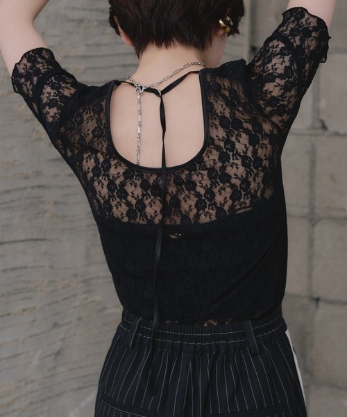 RAY CASSIN（レイカズン）の「５分袖レースT（その他トップス・レディース・ブラック/スカイブルー/ホワイト・FREE）」の13枚目の写真