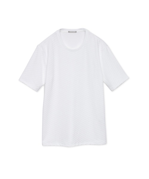 【セール】HIGH STREET∴バイヤスリンクスジャカードクルーネック半袖カットソー（Tシャツ/カットソー）｜HIGH STREET（ハイストリート）
