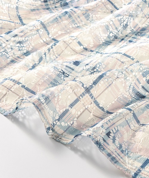 【セール】レースチェック柄フレアースカート（スカート）｜alotta（アロッタ）