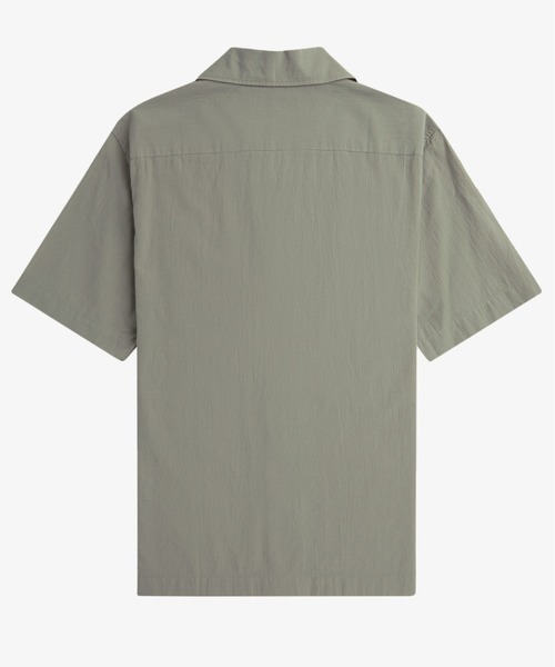 FRED PERRY（フレッドペリー）の「Lightweight Texture Revere Collar Shirt／ライトウェイトテクスチャーオープンカラーシャツ（シャツ/ブラウス・メンズ・ネイビー/グレー/サックスブルー/ネイビー系/ライトオリーブ/ピンク・M/L）」の11枚目の写真
