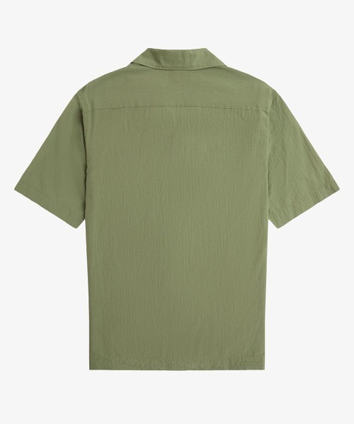 FRED PERRY（フレッドペリー）の「Lightweight Texture Revere Collar Shirt／ライトウェイトテクスチャーオープンカラーシャツ（シャツ/ブラウス・メンズ・グレー/ネイビー/ライトオリーブ/ピンク/サックスブルー/ネイビー系・M/L）」の18枚目の写真