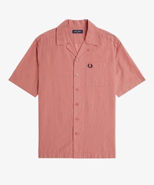 セール】Lightweight Texture Revere Collar Shirt／ライト