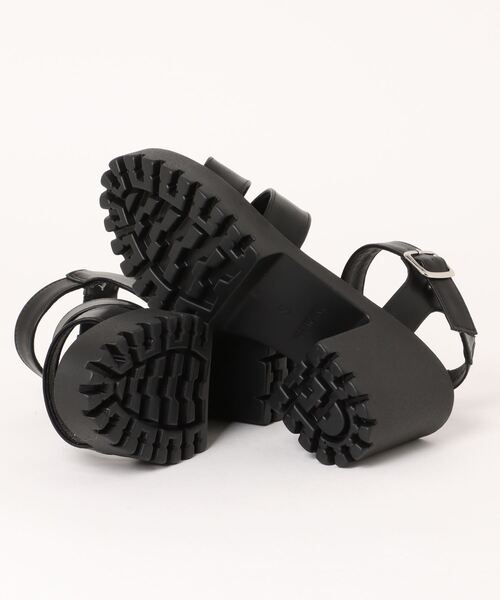 Zipper（ジッパー）の「【ZIPPER】 厚底アンクルストラップサンダル（サンダル・レディース・ブラック/ホワイト・S/M/L/LL）」の4枚目の写真