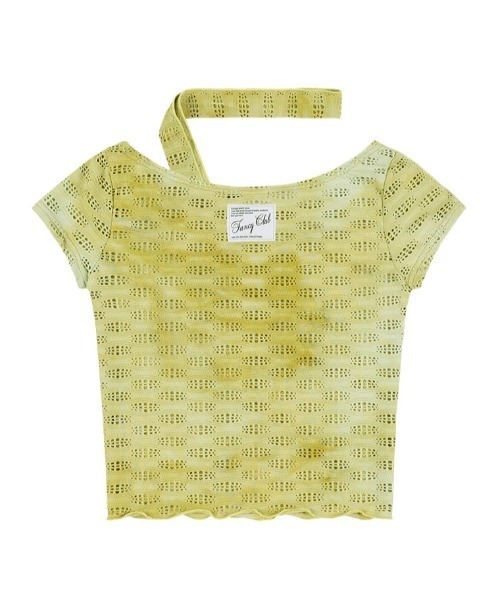 FANCY CLUB(ファンシークラブ)の「A'GEM/9 × .kom 『 FANCY CLUB/ファンシークラブ』 MILKY WAY SCARF TEE/スカーフ 半袖カットソー(Tシャツ/カットソー・レディース・ライトグレー/ライトグリーン・FREE)」の6枚目の写真