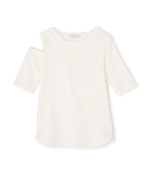 ETRE TOKYO(エトレトウキョウ)の「カットショルダーハーフスリーブプルオーバー(Tシャツ/カットソー・レディース・ホワイト/ブラック・FREE)」の9枚目の写真
