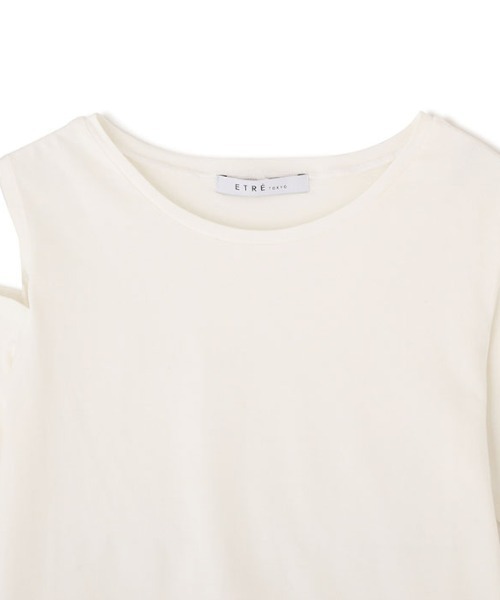 ETRE TOKYO(エトレトウキョウ)の「カットショルダーハーフスリーブプルオーバー(Tシャツ/カットソー・レディース・ホワイト/ブラック・FREE)」の11枚目の写真
