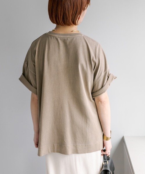 PUAL CE CIN（ピュアルセシン）の「ヴィンテージライク"Space Travel"T（Tシャツ/カットソー・レディース・チャコールグレー/ベージュ/ブルー・FREE）」の7枚目の写真