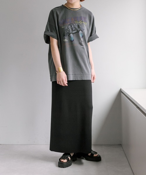 PUAL CE CIN（ピュアルセシン）の「ヴィンテージライク"Space Travel"T（Tシャツ/カットソー・レディース・チャコールグレー/ベージュ/ブルー・FREE）」の20枚目の写真