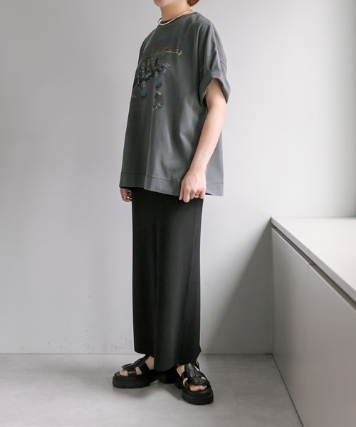 PUAL CE CIN（ピュアルセシン）の「ヴィンテージライク"Space Travel"T（Tシャツ/カットソー・レディース・チャコールグレー/ベージュ/ブルー・FREE）」の21枚目の写真