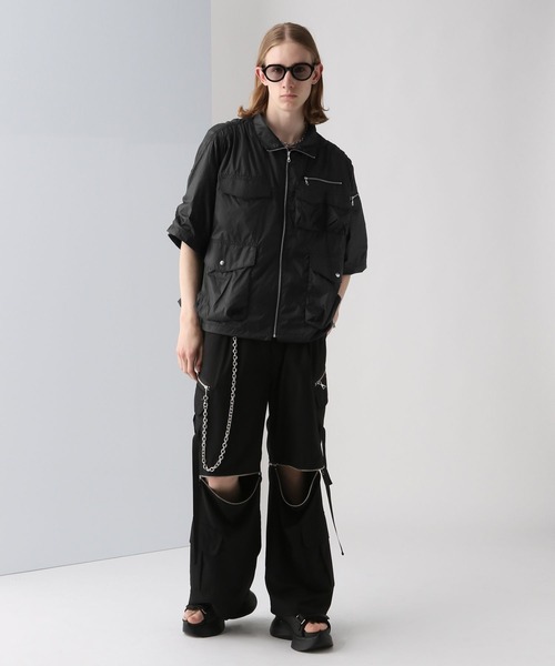 HARE（ハレ）の「ポケットデザインブルゾン(HARE)（シャツ/ブラウス・メンズ・ブラック/レッド・FREE）」の3枚目の写真