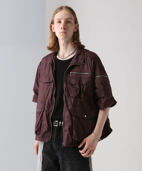 HARE（ハレ）の「ポケットデザインブルゾン(HARE)（シャツ/ブラウス・メンズ・ブラック/レッド・FREE）」の6枚目の写真