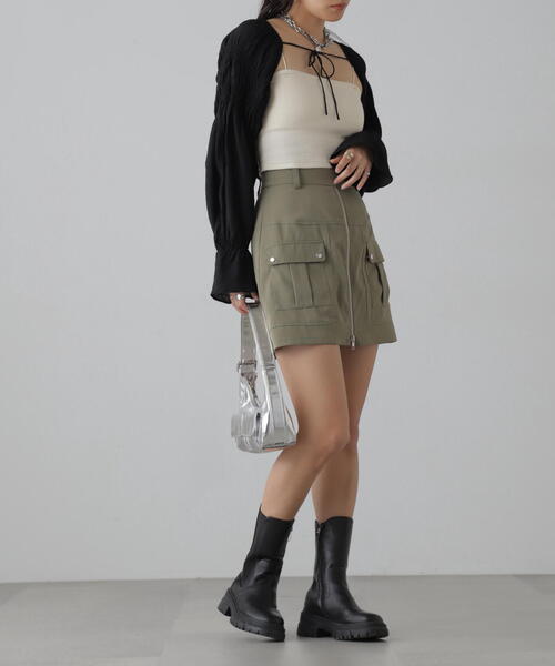 FREE'S MART（フリーズマート）の「■ショート丈ボレロブラウス（カーディガン/ボレロ・レディース・ホワイト/ブラック/グレー・FREE）」の13枚目の写真