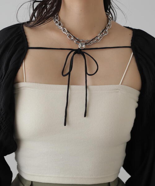 FREE'S MART（フリーズマート）の「■ショート丈ボレロブラウス（カーディガン/ボレロ・レディース・ホワイト/ブラック/グレー・FREE）」の17枚目の写真