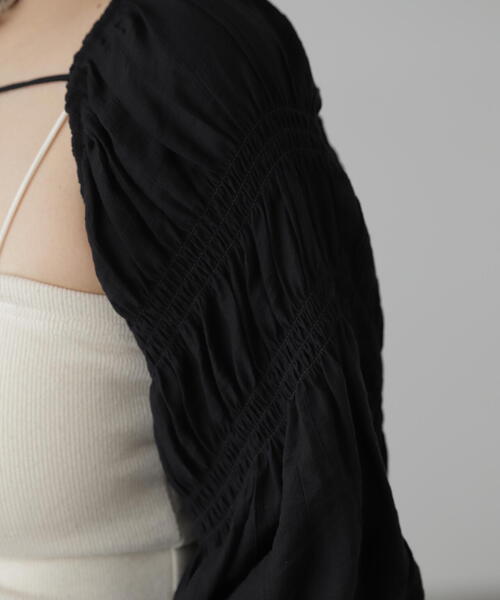 セール】□ショート丈ボレロブラウス（カーディガン/ボレロ）｜FREE'S