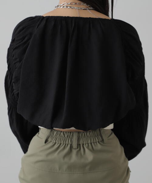 FREE'S MART（フリーズマート）の「■ショート丈ボレロブラウス（カーディガン/ボレロ・レディース・ホワイト/ブラック/グレー・FREE）」の20枚目の写真