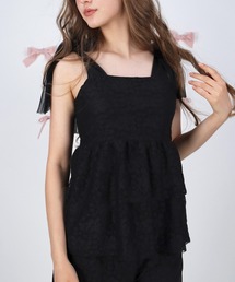 リボンチュールレーストップス