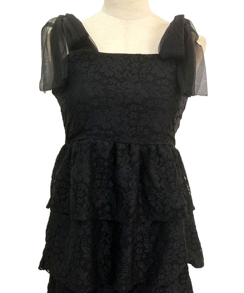 TITTY&CO.（ティティーアンドコー）の「リボンチュールレーストップス（キャミソール・レディース・ブラック/ホワイト・FREE）」の19枚目の写真