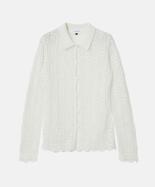 LE CIEL BLEU(ルシェルブルー)の「オープンワークニットトップ / Openwork Knit Top(ニット/セーター・レディース・カーキ/ブラック/オフホワイト・36)」の9枚目の写真
