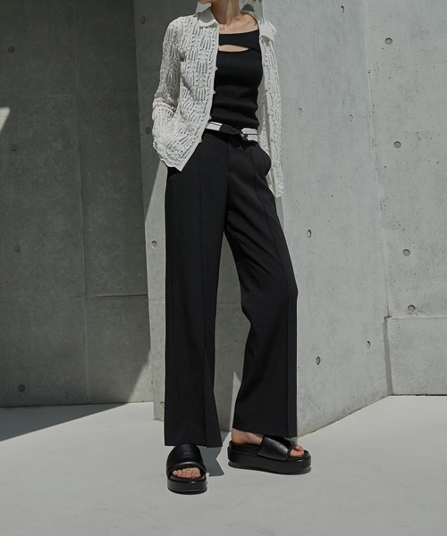 LE CIEL BLEU(ルシェルブルー)の「オープンワークニットトップ / Openwork Knit Top(ニット/セーター・レディース・カーキ/ブラック/オフホワイト・36)」の4枚目の写真