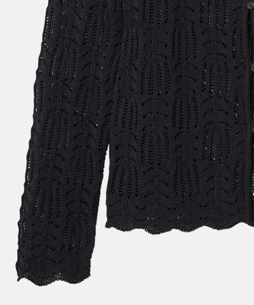 LE CIEL BLEU(ルシェルブルー)の「オープンワークニットトップ / Openwork Knit Top(ニット/セーター・レディース・カーキ/ブラック/オフホワイト・36)」の18枚目の写真