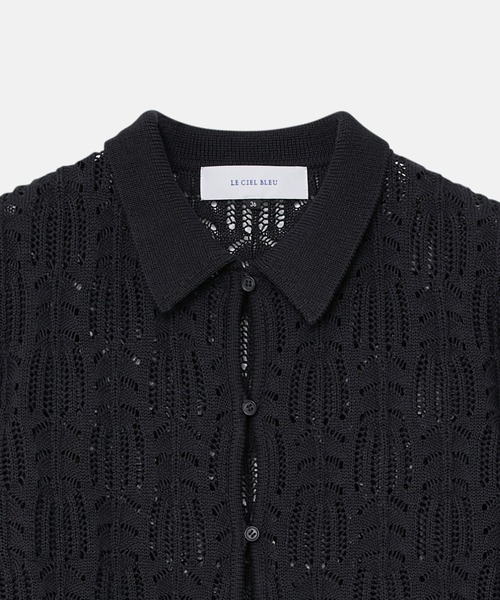 LE CIEL BLEU(ルシェルブルー)の「オープンワークニットトップ / Openwork Knit Top(ニット/セーター・レディース・カーキ/ブラック/オフホワイト・36)」の17枚目の写真