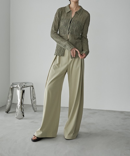 LE CIEL BLEU（ルシェルブルー）の「オープンワークニットトップ  