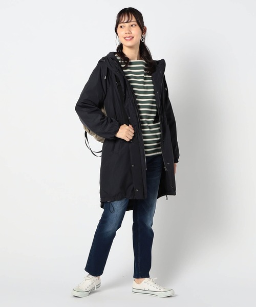 Grand PARK（グランドパーク）の「日本製　デラヴェ 天竺ボーダーカットソー　シーズンカラー（Tシャツ/カットソー・レディース・モスグリーン系/ラベンダー/ブラック系/グリーン系・MEDIUM/SMALL）」の14枚目の写真