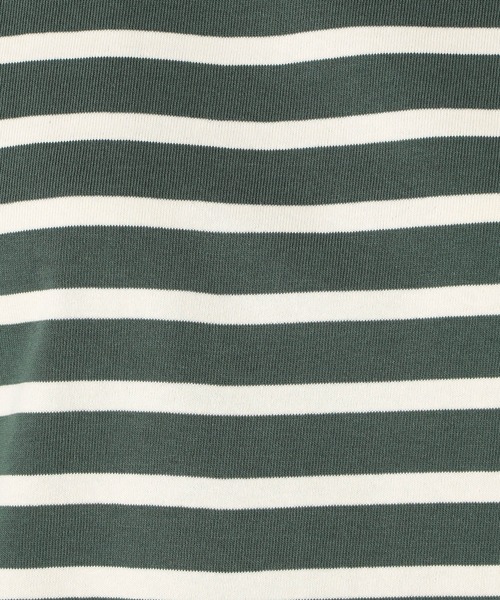 Grand PARK（グランドパーク）の「日本製　デラヴェ 天竺ボーダーカットソー　シーズンカラー（Tシャツ/カットソー・レディース・モスグリーン系/ラベンダー/ブラック系/グリーン系・MEDIUM/SMALL）」の19枚目の写真