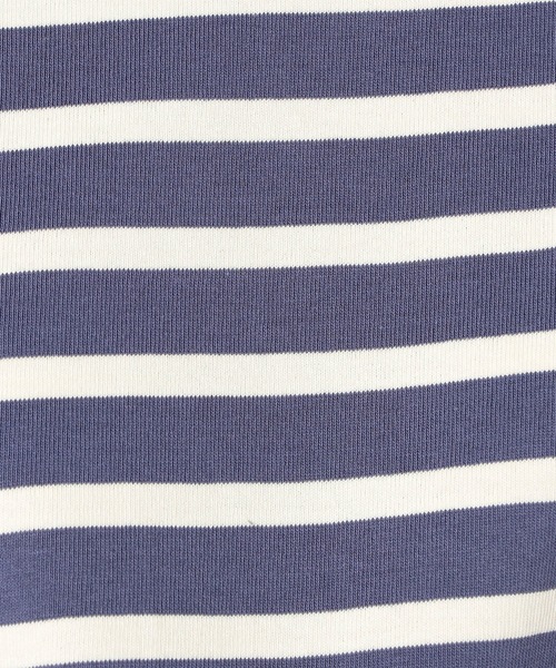 Grand PARK（グランドパーク）の「日本製　デラヴェ 天竺ボーダーカットソー　シーズンカラー（Tシャツ/カットソー・レディース・モスグリーン系/ラベンダー/ブラック系/グリーン系・MEDIUM/SMALL）」の16枚目の写真