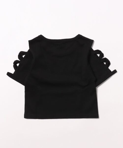 ANAP kids（アナップキッズ）の「袖レースアップトップス（Tシャツ/カットソー・キッズ・ブラック/ホワイト/ラベンダー・110cm/120cm/130cm）」の12枚目の写真