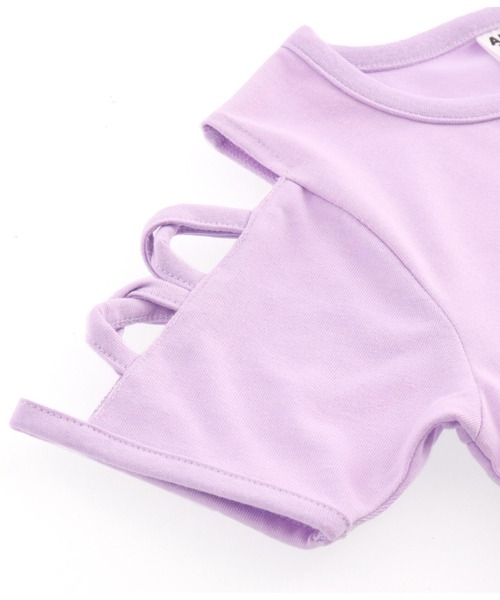 ANAP kids（アナップキッズ）の「袖レースアップトップス（Tシャツ/カットソー・キッズ・ブラック/ホワイト/ラベンダー・110cm/120cm/130cm）」の14枚目の写真