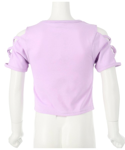 ANAP kids（アナップキッズ）の「袖レースアップトップス（Tシャツ/カットソー・キッズ・ブラック/ホワイト/ラベンダー・110cm/120cm/130cm）」の16枚目の写真