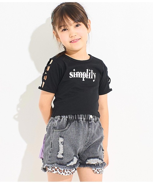 ANAP kids（アナップキッズ）の「袖レースアップトップス（Tシャツ/カットソー・キッズ・ブラック/ホワイト/ラベンダー・110cm/120cm/130cm）」の17枚目の写真
