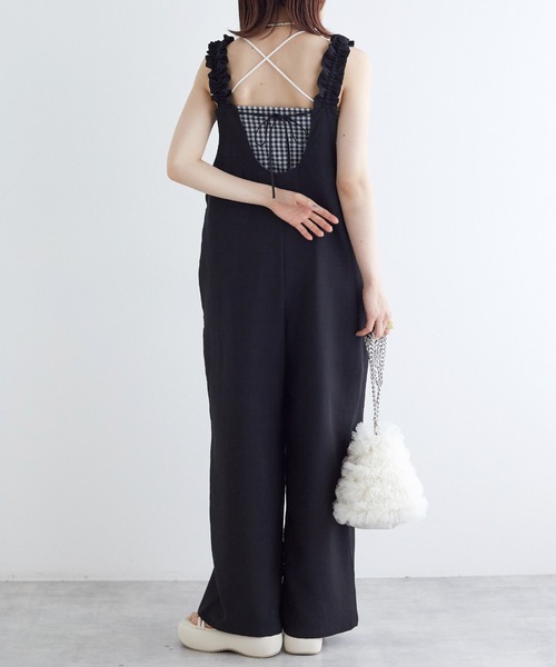 Drawer 別注 サロペットT-mat ブラック フリル Drawer 別注 サロペット