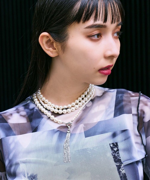 HARE（ハレ）の「パールフリンジロングネックレス(HARE)（ネックレス・レディース・シルバー・FREE）」の3枚目の写真