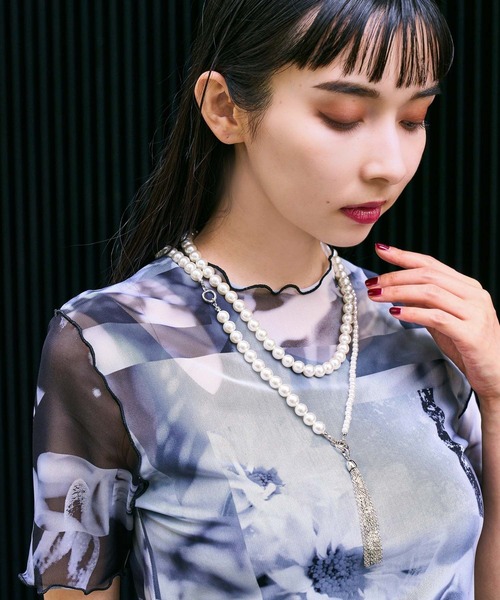 HARE（ハレ）の「パールフリンジロングネックレス(HARE)（ネックレス・レディース・シルバー・FREE）」の4枚目の写真