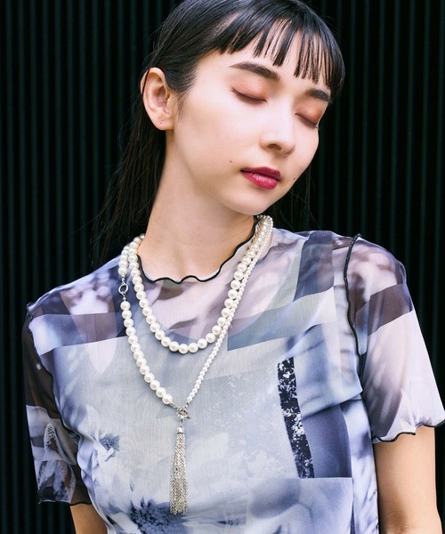 HARE（ハレ）の「パールフリンジロングネックレス(HARE)（ネックレス・レディース・シルバー・FREE）」の5枚目の写真