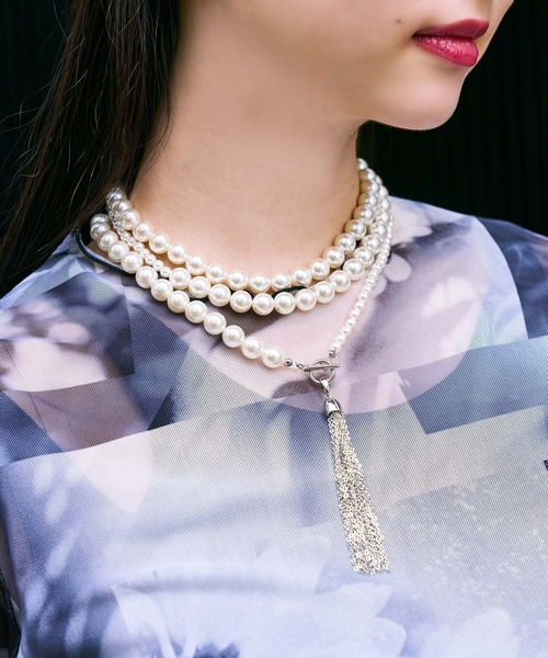 HARE（ハレ）の「パールフリンジロングネックレス(HARE)（ネックレス・レディース・シルバー・FREE）」の8枚目の写真