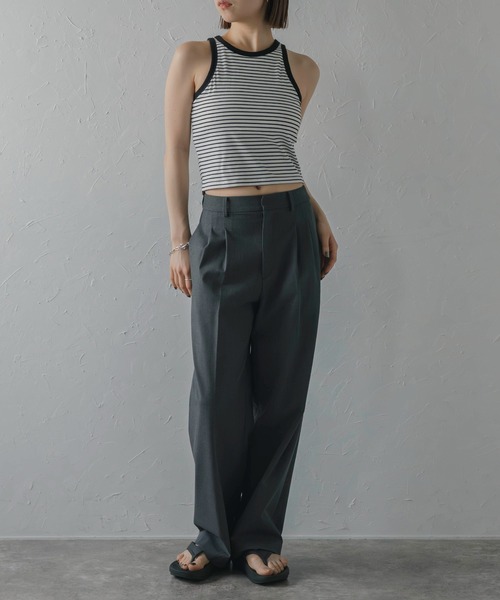 MINERTE（ミネルテ）の「【MINERTE】border cup in tops / カップ付きボーダーアメスリタンク（タンクトップ・レディース・ホワイト系その他/ブラック×ホワイト/ホワイト×ブラック・FREE）」の15枚目の写真