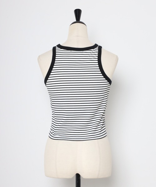 MINERTE（ミネルテ）の「【MINERTE】border cup in tops / カップ付きボーダーアメスリタンク（タンクトップ・レディース・ホワイト系その他/ブラック×ホワイト/ホワイト×ブラック・FREE）」の10枚目の写真