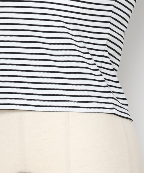 MINERTE（ミネルテ）の「【MINERTE】border cup in tops / カップ付きボーダーアメスリタンク（タンクトップ・レディース・ホワイト系その他/ブラック×ホワイト/ホワイト×ブラック・FREE）」の8枚目の写真