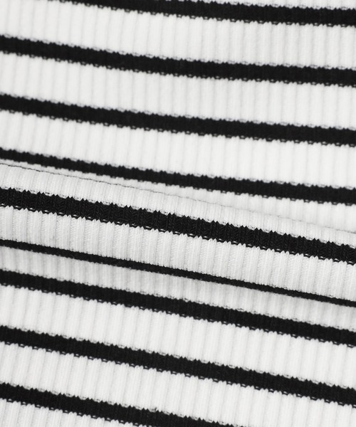 MINERTE（ミネルテ）の「【MINERTE】border cup in tops / カップ付きボーダーアメスリタンク（タンクトップ・レディース・ホワイト系その他/ブラック×ホワイト/ホワイト×ブラック・FREE）」の7枚目の写真