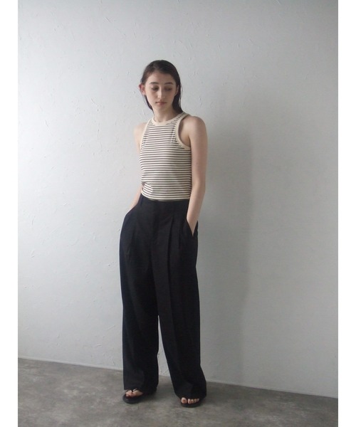 MINERTE（ミネルテ）の「【MINERTE】border cup in tops / カップ付きボーダーアメスリタンク（タンクトップ・レディース・ホワイト系その他/ブラック×ホワイト/ホワイト×ブラック・FREE）」の19枚目の写真