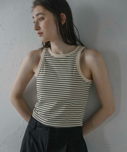 MINERTE】border cup in tops / カップ付きボーダーアメスリ