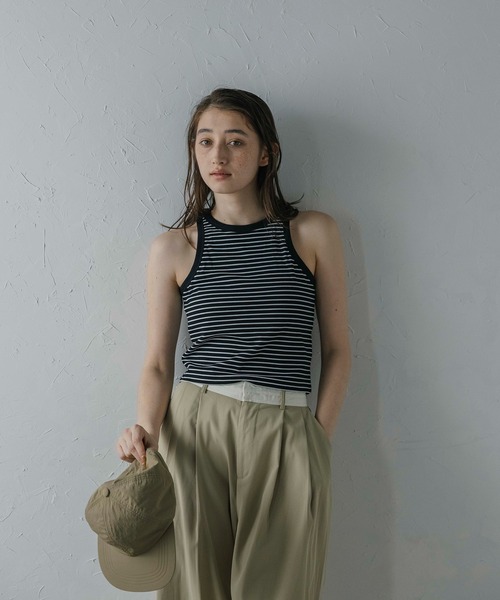 MINERTE】border cup in tops / カップ付きボーダーアメスリ