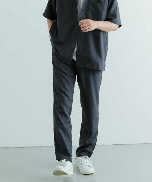 ITEMS URBANRESEARCH（アイテムズ アーバンリサーチ）の「『吸水速乾/イージーケア/UVカット』『セットアップ対応』高機能ツイル ウエストイージー スラックス（その他パンツ・メンズ・ブラック/チャコールグレー/ネイビー/ブルー系その他・MEDIUM/LARGE）」の12枚目の写真
