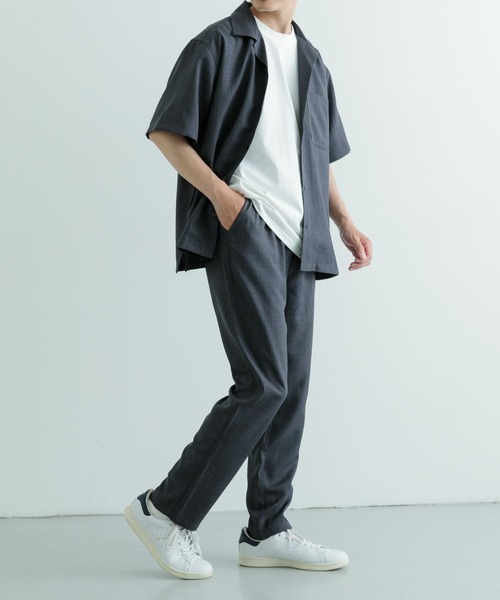 ITEMS URBANRESEARCH（アイテムズ アーバンリサーチ）の「『吸水速乾/イージーケア/UVカット』『セットアップ対応』高機能ツイル ウエストイージー スラックス（その他パンツ・メンズ・ブラック/チャコールグレー/ネイビー/ブルー系その他・MEDIUM/LARGE）」の13枚目の写真