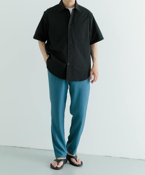 ITEMS URBANRESEARCH（アイテムズ アーバンリサーチ）の「『吸水速乾/イージーケア/UVカット』『セットアップ対応』高機能ツイル ウエストイージー スラックス（その他パンツ・メンズ・ブラック/チャコールグレー/ネイビー/ブルー系その他・MEDIUM/LARGE）」の14枚目の写真